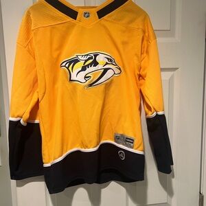 Adidas Youth Nashville Predators PK Subban Yellow and Blue Jersey. Youth L/XL
